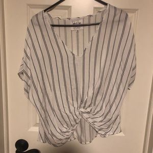 White and black knot shirt